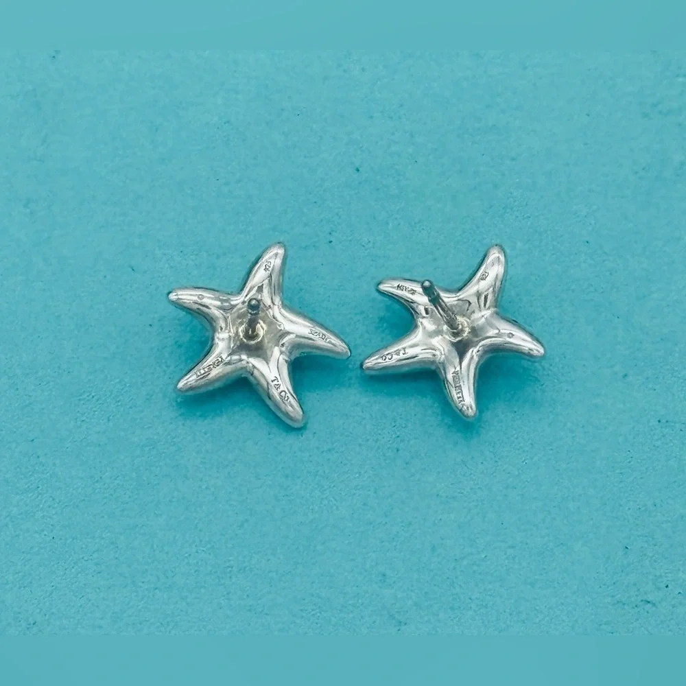 Tiffany and Co. Peretti Starfish earrings and pouch - Picture 6 of 7
